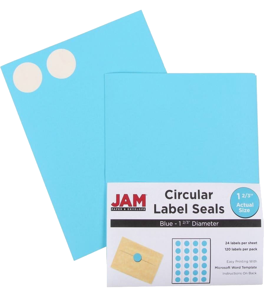 Assorted Brights Medium 1 2/3 Inch Round Labels