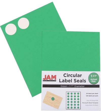 Assorted Brights Medium 1 2/3 Inch Round Labels