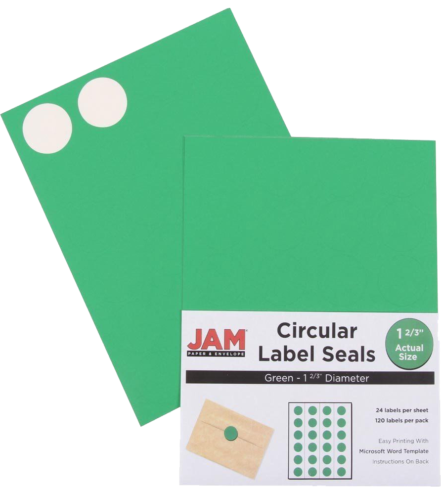 Assorted Brights Medium 1 2/3 Inch Round Labels