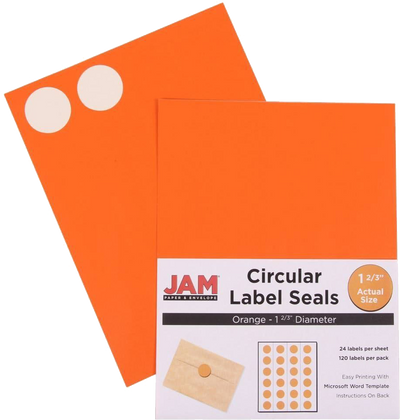 Assorted Brights Medium 1 2/3 Inch Round Labels
