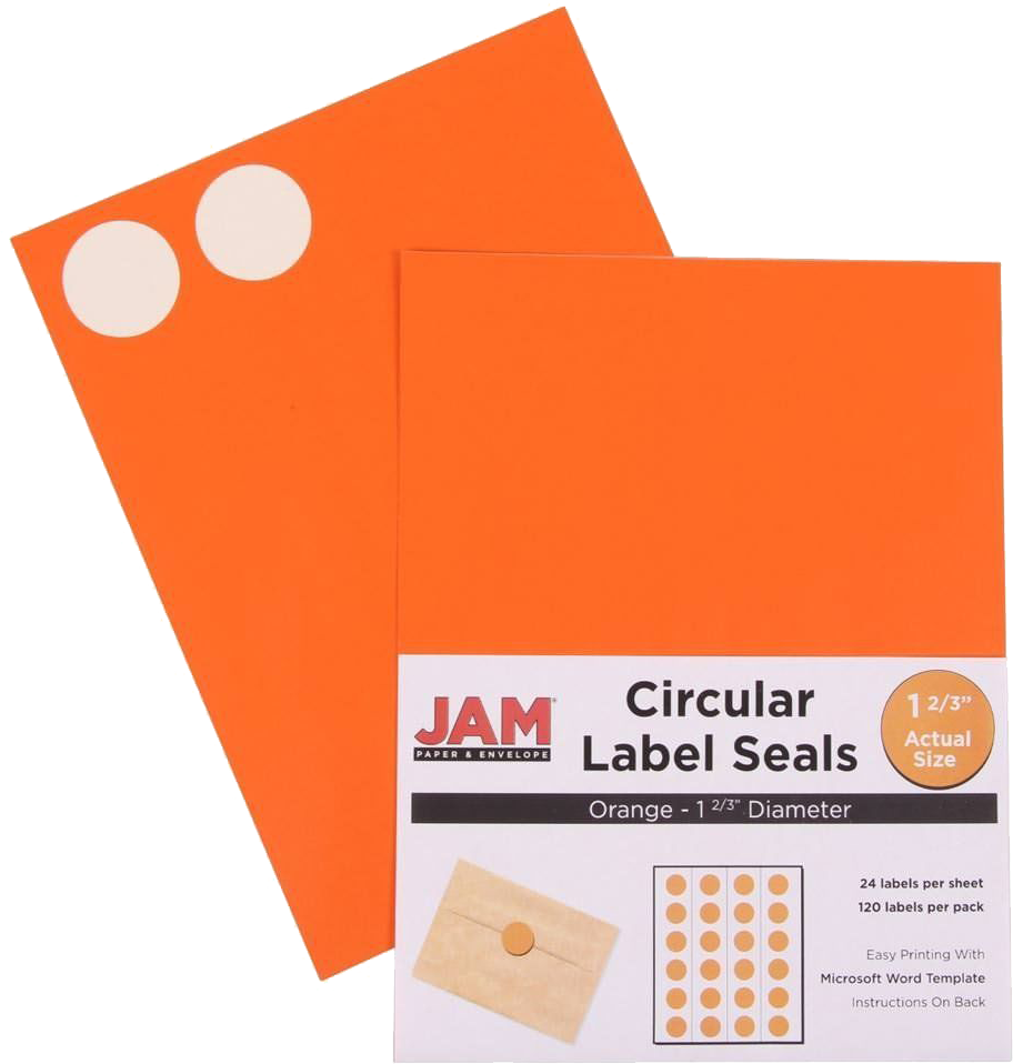 Assorted Brights Medium 1 2/3 Inch Round Labels