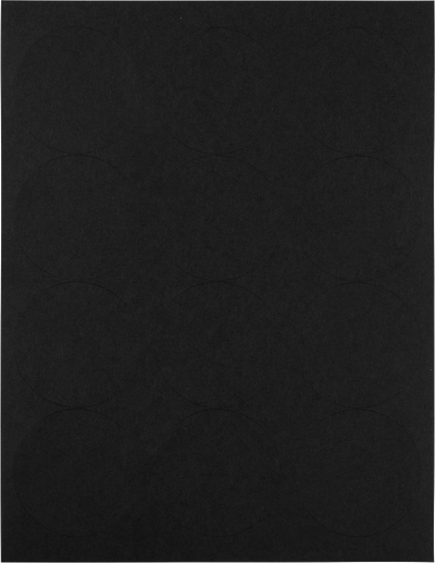 Black Medium 2 1/2 Inch Round Labels