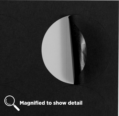 Black Medium 2 1/2 Inch Round Labels