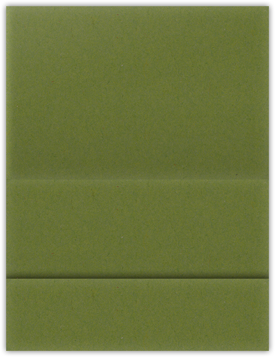 Jellybean Green Vellum 100lb 5 1/8 x 3 3/8 One Pocket Landscape Photo Holders with 1 3/8 Inch Pocket
