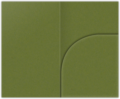 Jellybean Green Vellum 100lb 2 3/4 x 4 1/2 One Curved Pocket Key Card Holders with 3 Inch Pocket