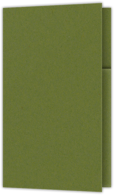 Jellybean Green Vellum 100lb 2 3/4 x 4 1/2 One Curved Pocket Key Card Holders with 3 Inch Pocket
