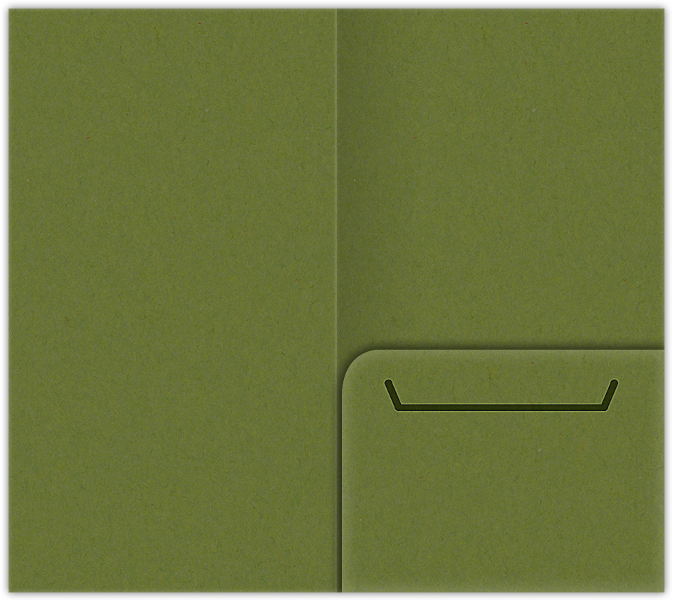 Jellybean Green Vellum 100lb 3 3/8 x 6 One Pocket Key Card Holders with 2 1/2 Inch Pocket