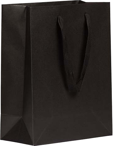 Black Kraft Recycled Large Matte Heavy Duty Gift Bags (10 x 13 x 5)