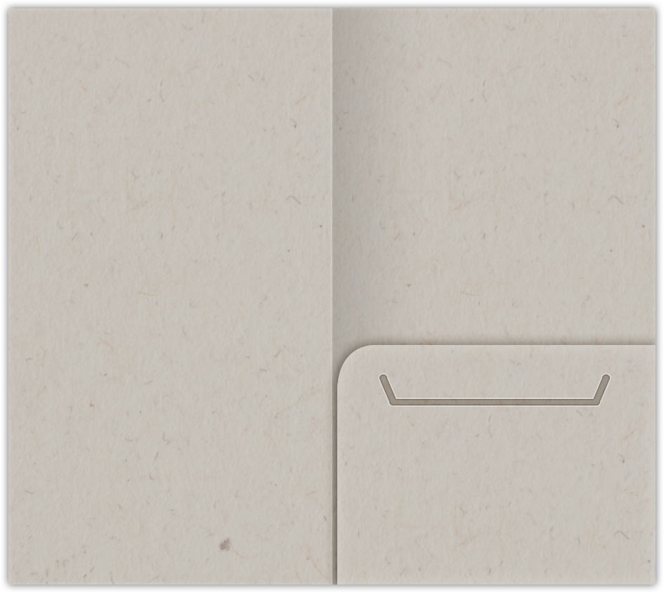 Natural Fiber 80lb 3 3/8 x 6 One Pocket Key Card Holders with 2 1/2 Inch Pocket