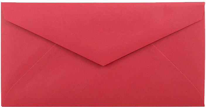 Red 24lb #7 3/4 Monarch Envelopes (3 7/8 x 7 1/2)