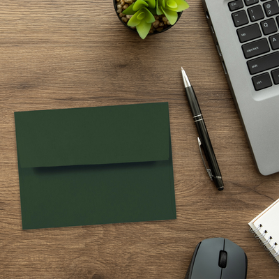 Dark Green 28lb A2 Invitation Envelopes (4 3/8 x 5 3/4)