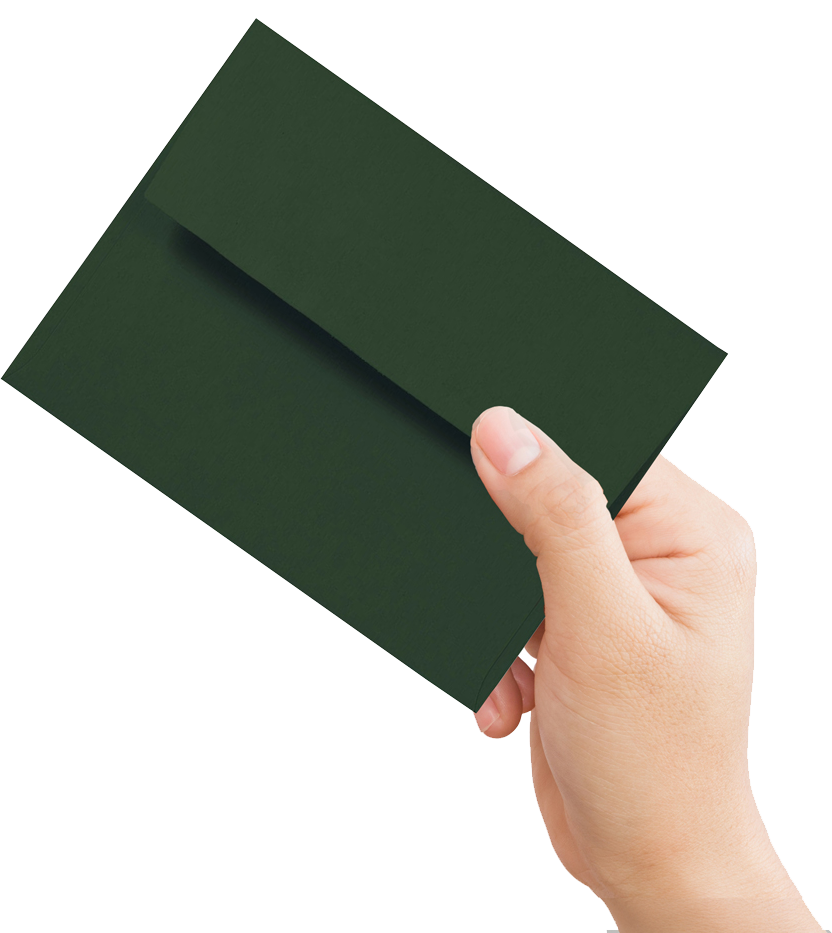 Dark Green 28lb A2 Invitation Envelopes (4 3/8 x 5 3/4)