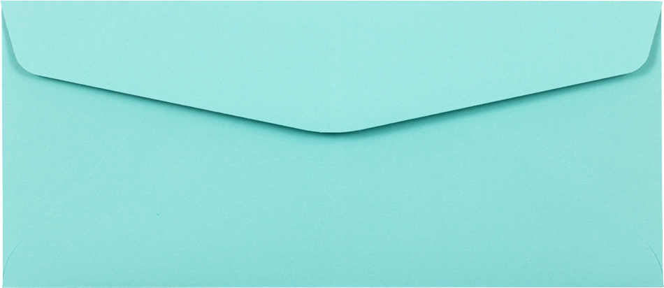 Seafoam Aqua Blue 32lb #10 Regular Envelopes (4 1/8 x 9 1/2)