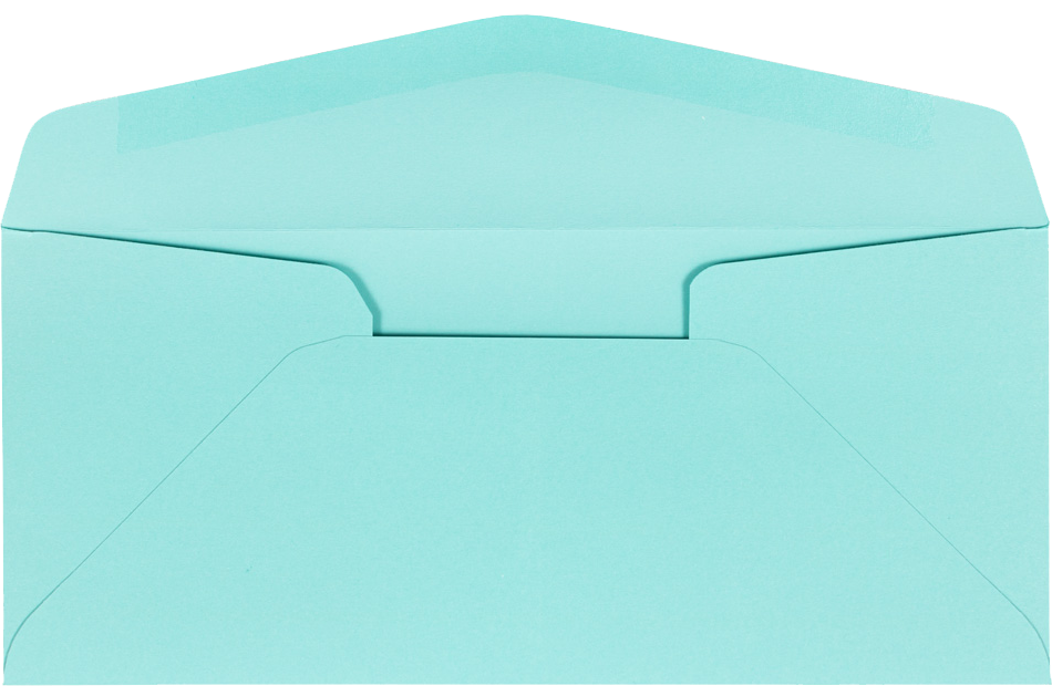 Seafoam Aqua Blue 32lb #10 Regular Envelopes (4 1/8 x 9 1/2)