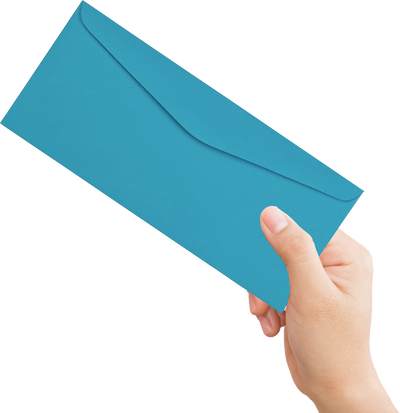 Bright Blue 24lb #9 Regular Envelopes (3 7/8 x 8 7/8)