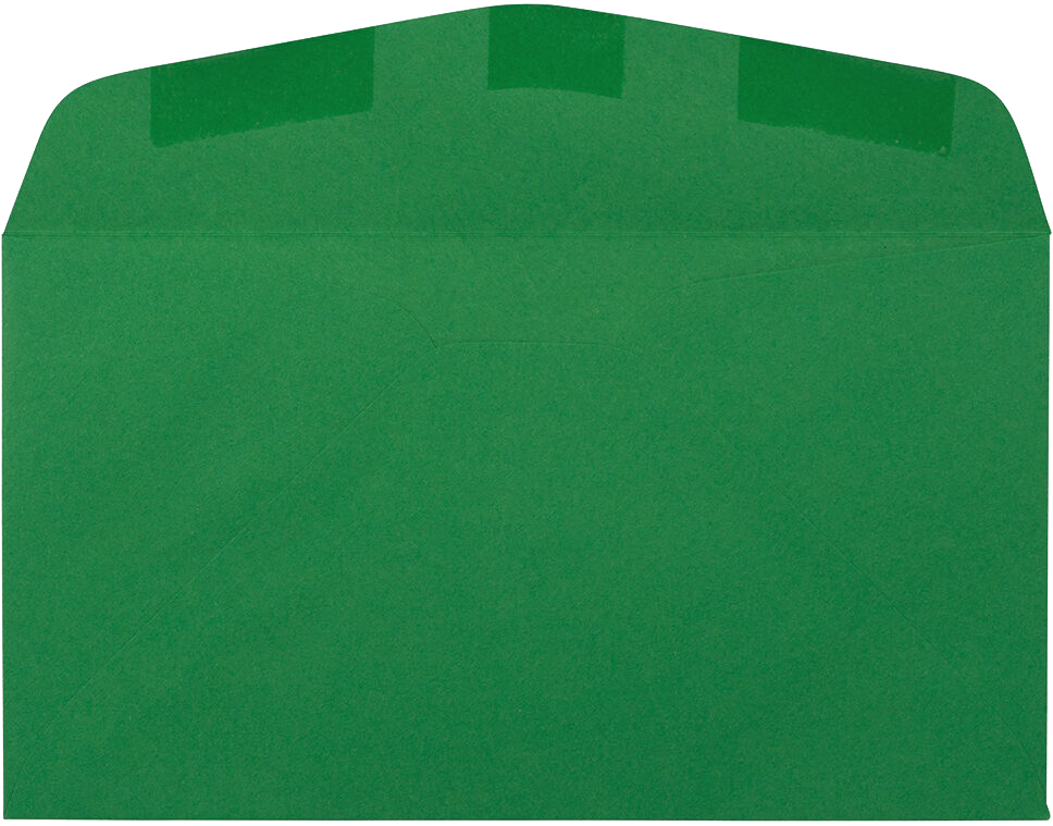 Holiday Green 24lb #6 3/4 Regular Envelopes (3 5/8 x 6 1/2)