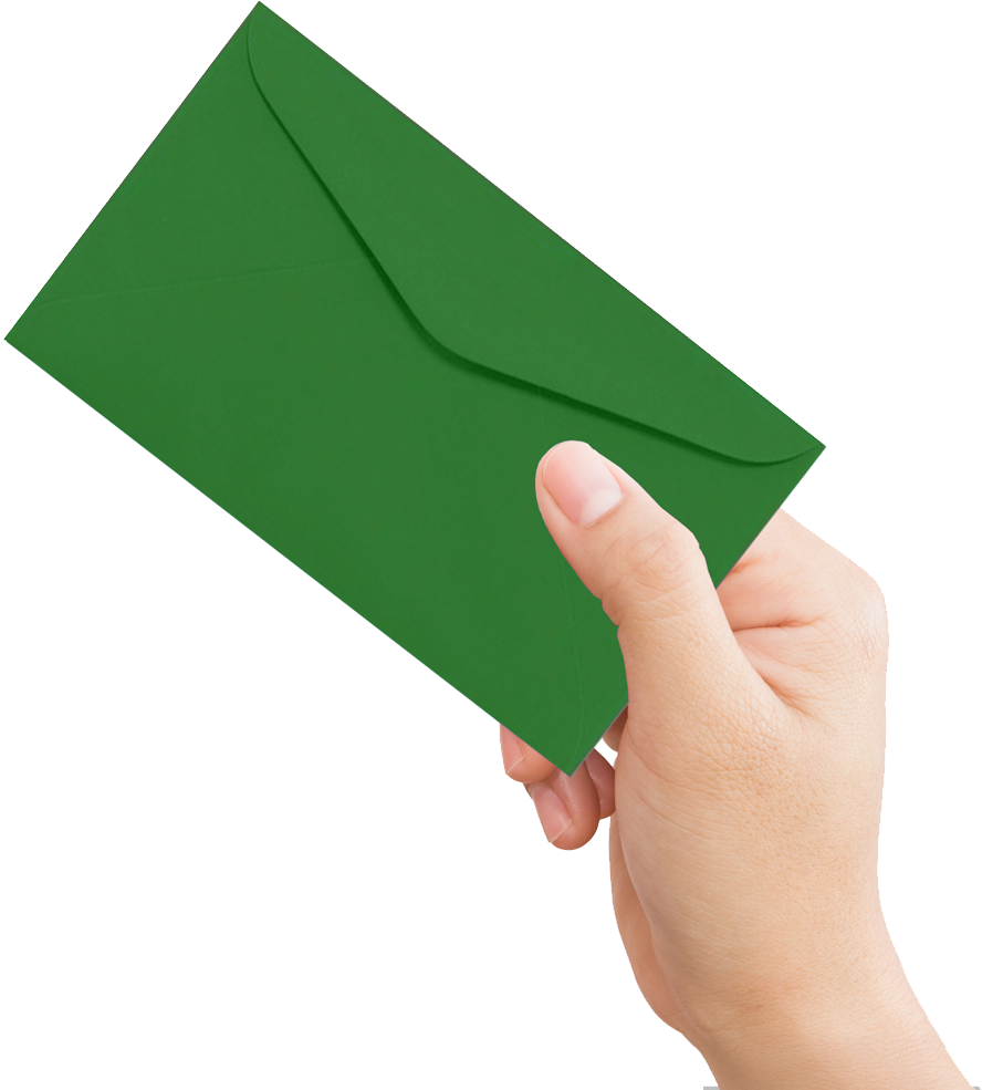 Holiday Green 24lb #6 3/4 Regular Envelopes (3 5/8 x 6 1/2)