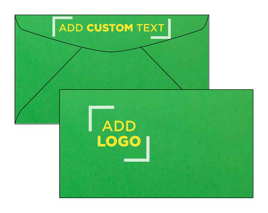 Holiday Green 24lb #6 3/4 Regular Envelopes (3 5/8 x 6 1/2)