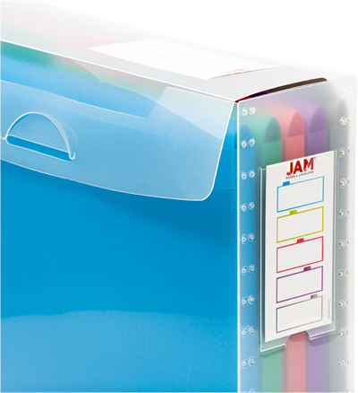 Clear Storage Box with 5 Assorted Files