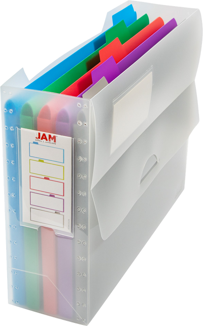 Clear Storage Box with 5 Assorted Files