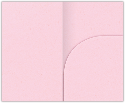 Pink Lemonade Vellum 100lb 2 3/4 x 4 1/2 One Curved Pocket Key Card Holders with 3 Inch Pocket