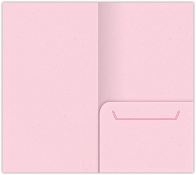 Pink Lemonade Vellum 100lb 3 3/8 x 6 One Pocket Key Card Holders with 2 1/2 Inch Pocket