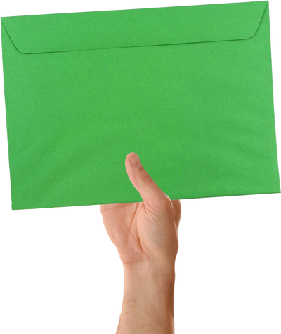 Holiday Green 32lb 9 x 12 Booklet Envelopes