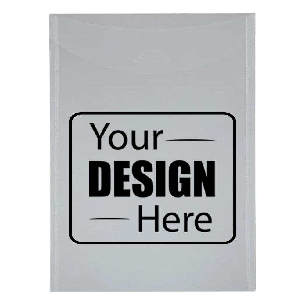 Clear Letter Open End Plastic Envelopes (8 7/8 x 12) with Tuck Flap