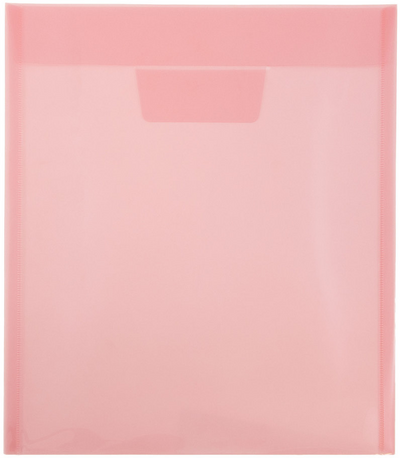Red Letter Open End Plastic Envelopes (9 3/4 x 11 3/4) with Tuck Flap
