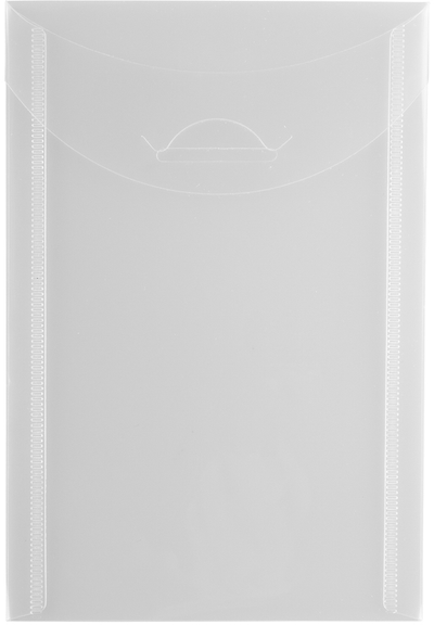 Clear 4 1/8 x 6 Open End Plastic Envelopes with Tuck Flap