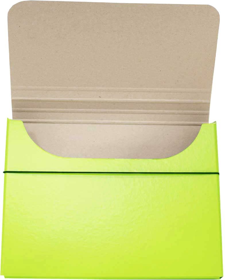 Lime Green 10 x 13 1/4 x 1 1/4 Thick Elastic Portfolios
