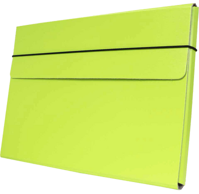 Lime Green 9 1/4 x 12 1/2 x 1/2 Thin Elastic Portfolios