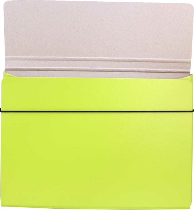 Lime Green 9 1/4 x 12 1/2 x 1/2 Thin Elastic Portfolios