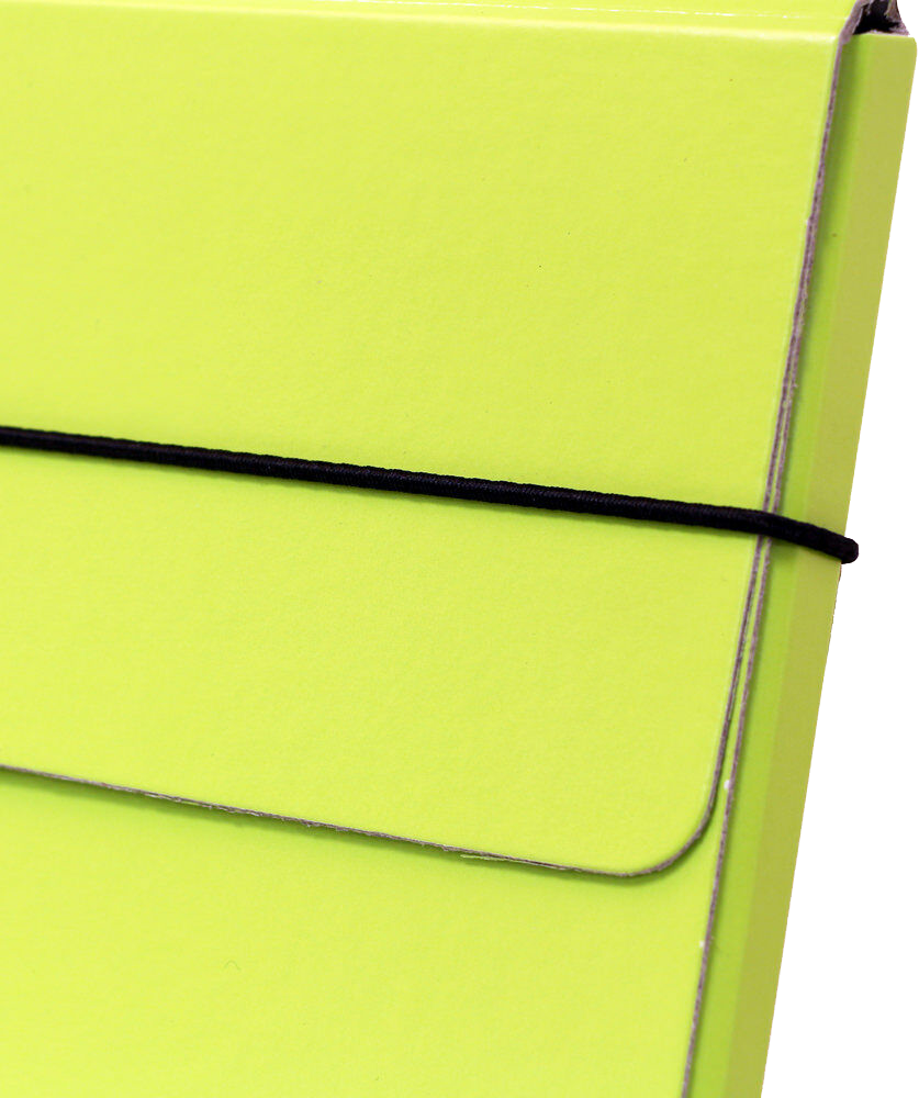 Lime Green 9 1/4 x 12 1/2 x 1/2 Thin Elastic Portfolios