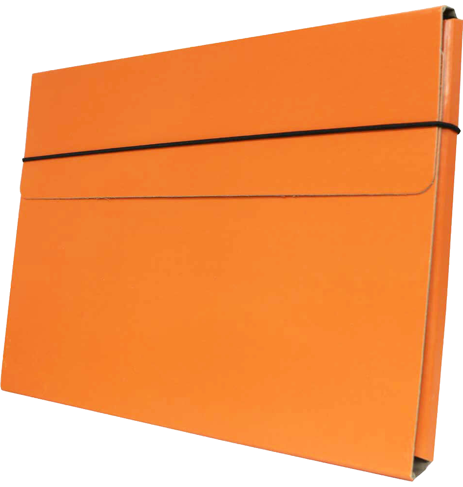 Orange 9 1/4 x 12 1/2 x 1/2 Thin Elastic Portfolios