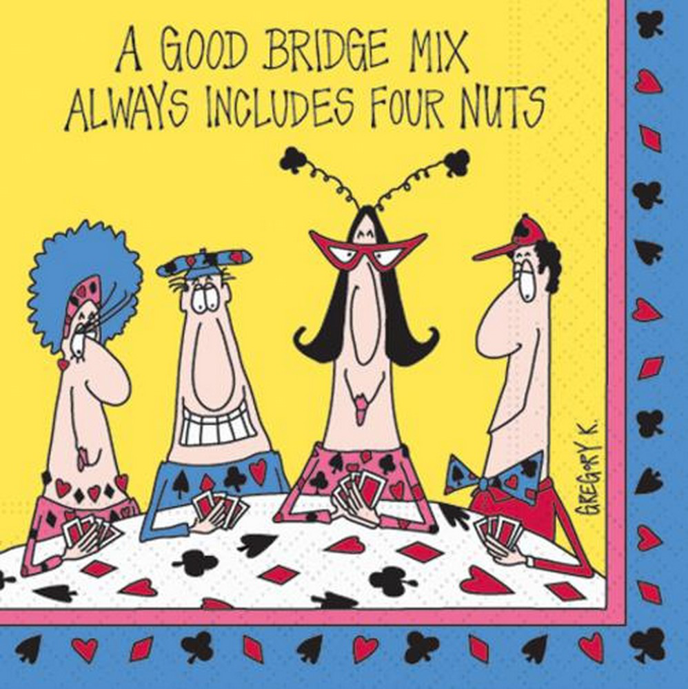 Includes Four Nuts 5 x 5 Novelty Holiday Cocktail Napkins - 20 Pack