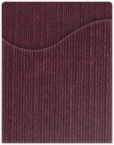 Burgundy Linen 9 x 11 1/2 Pocket Pages with Wavy Pocket