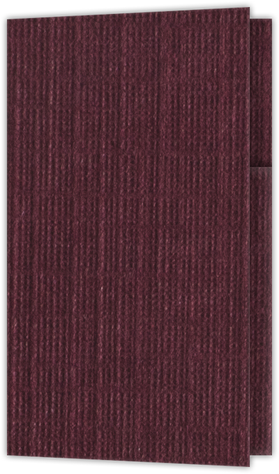 Burgundy Linen 100lb 2 3/4 x 4 1/2 One Curved Pocket Key Card Holders with 3 Inch Pocket
