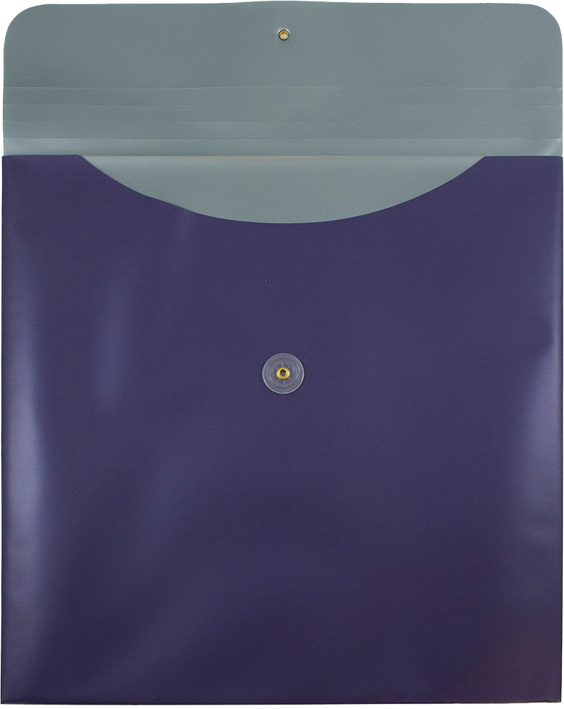 Purple Metallic 13 x 13 Square Plastic Envelopes with Button & String