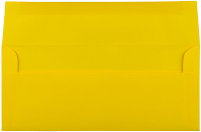 Yellow 24lb #10 Square Flap Envelopes (4 1/8 x 9 1/2)
