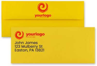 Yellow 24lb #10 Square Flap Envelopes (4 1/8 x 9 1/2)