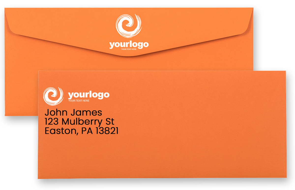 Mandarin Orange 32lb #10 Regular Envelopes (4 1/8 x 9 1/2)