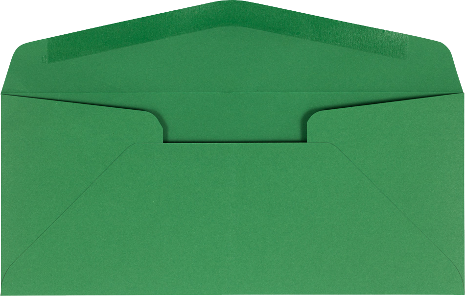 Holiday Green 32lb #10 Regular Envelopes (4 1/8 x 9 1/2)