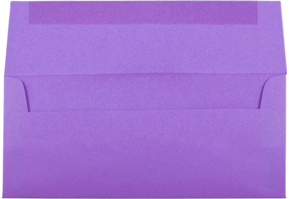 Violet Grape Purple 28lb #10 Square Flap Envelopes (4 1/8 x 9 1/2)
