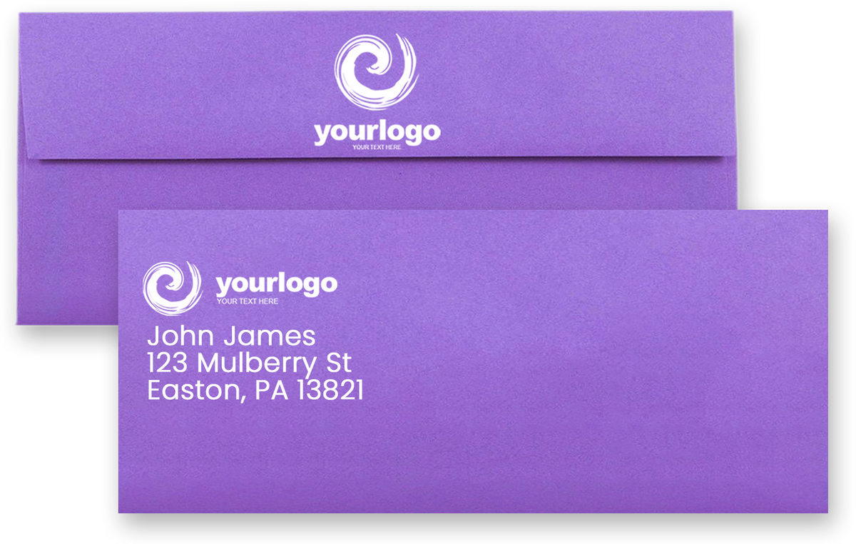 Violet Grape Purple 28lb #10 Square Flap Envelopes (4 1/8 x 9 1/2)