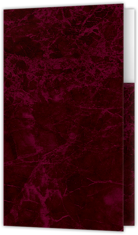 Burgundy Semi-Gloss 14pt C1S 2 3/4 x 4 1/2 One Curved Pocket Key Card Holders with 3 Inch Pocket