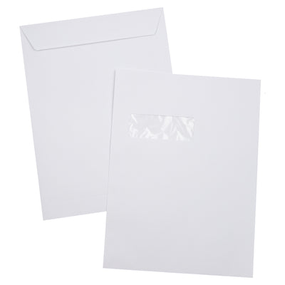 White 28lb 9 x 12 Open End Window Envelopes