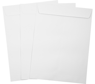 White Inkjet 32lb 9 x 12 Open End Envelopes with Peel & Seal