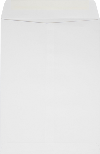 White Linen 32lb 9 x 12 Open End Window Envelopes with Peel & Seal