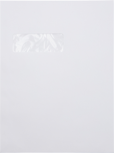 White 28lb 9 x 12 Open End Window Envelopes